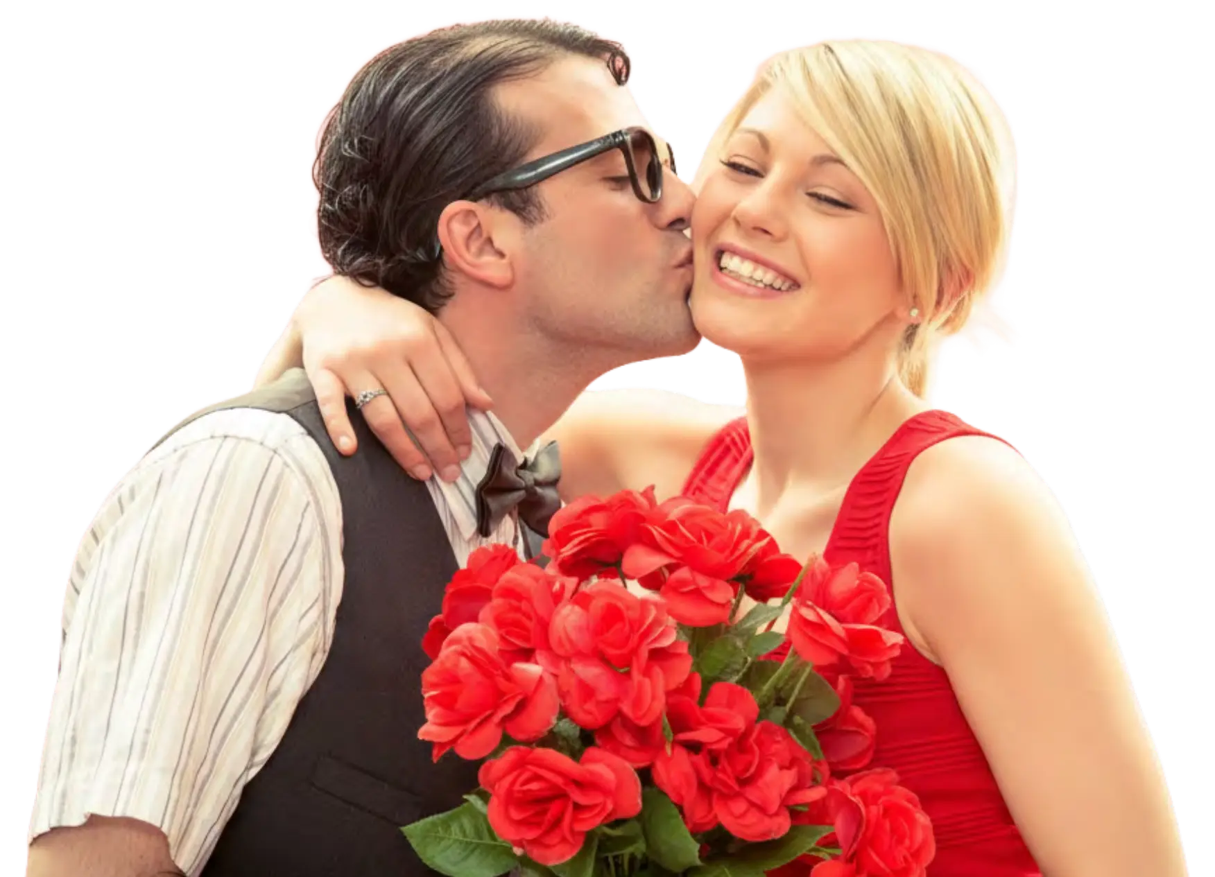 man kissing a woman on the cheek on CompareIT Affiliate Programme page